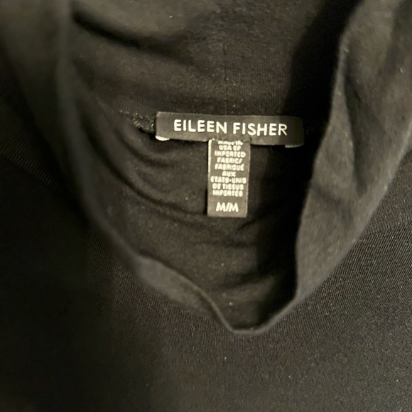 Eileen Fisher jersey turtleneck dress! Ruching on neck is flattering. medium. - Picture 3 of 3